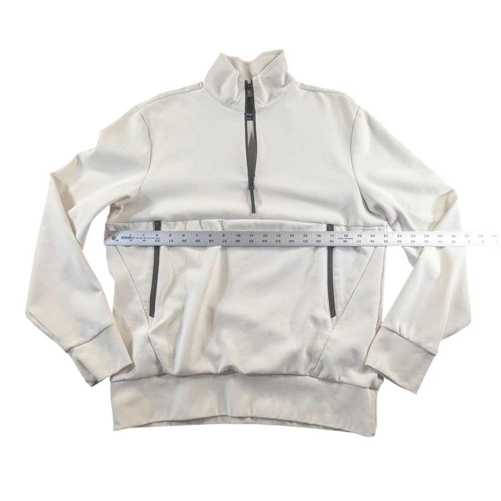 BRAX LAB Lovis Quarter Zip‎ Technical Pullover Off White Cream Size M View 4